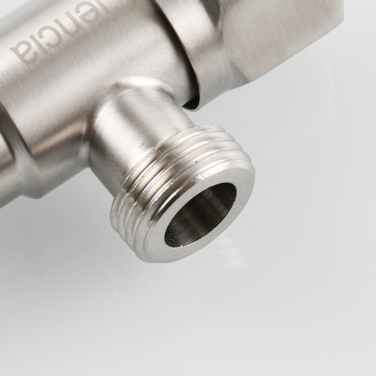 Tecmolog Stainless Steel 1/2 Half Turn Angle Valve, Shut Off Valve with G1/2'' Male Inlet and Outlet, Brushed Nickel Toilet Bidet T-Adapter, ST011