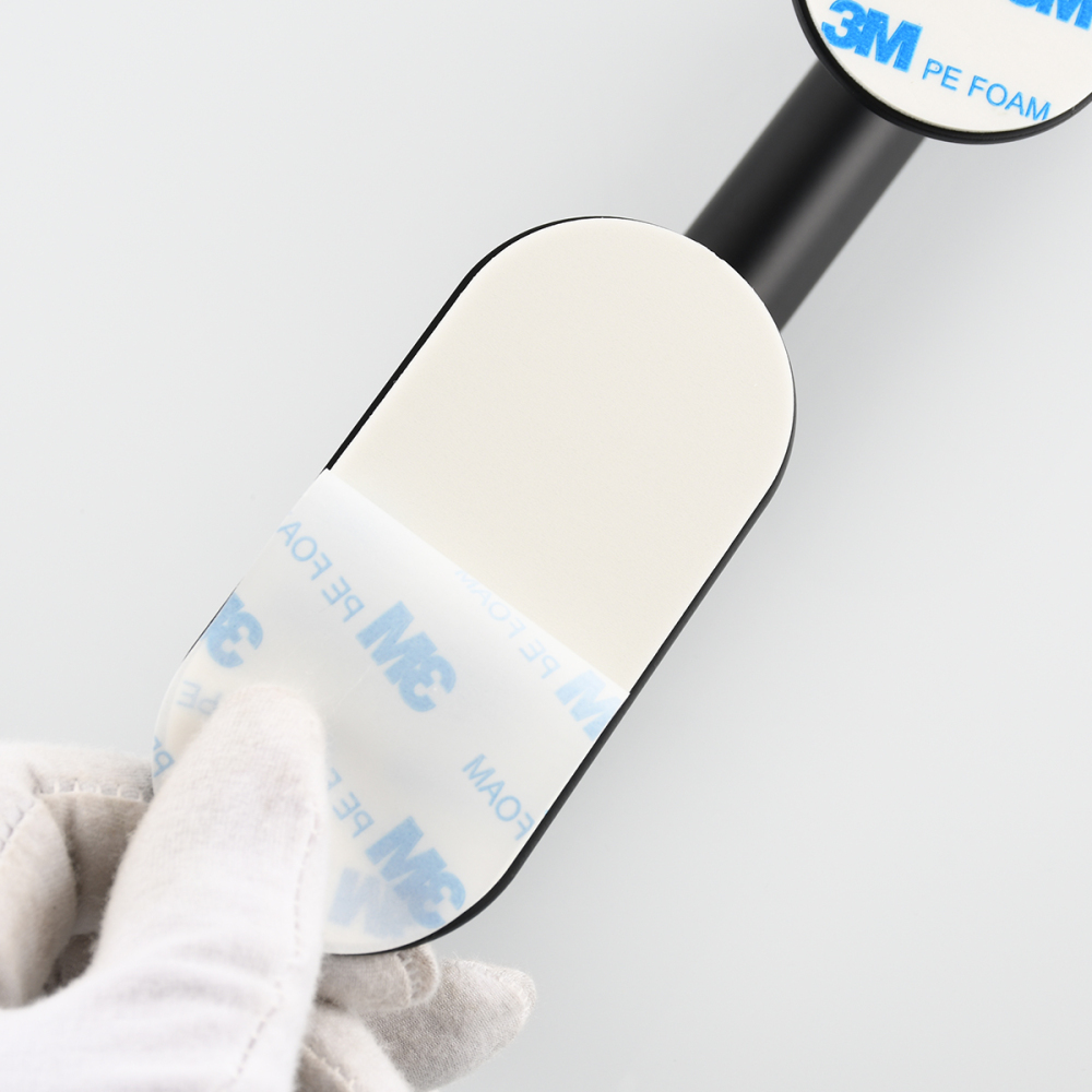 Tecmolog Self Adhesive Wall Mount Single Towel Bar, Stainless Steel No Drilling 23cm/40cm Length Towel Holder, Brushed Nickel/Black, SBH231