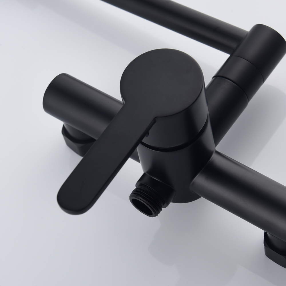 Tecmolog Brass Pot Filler Folding Faucet with Side Sprayer, Kitchen Sink Faucet with Swing Arm and Double Function Joint, BC1230/BB1230/BNA1230