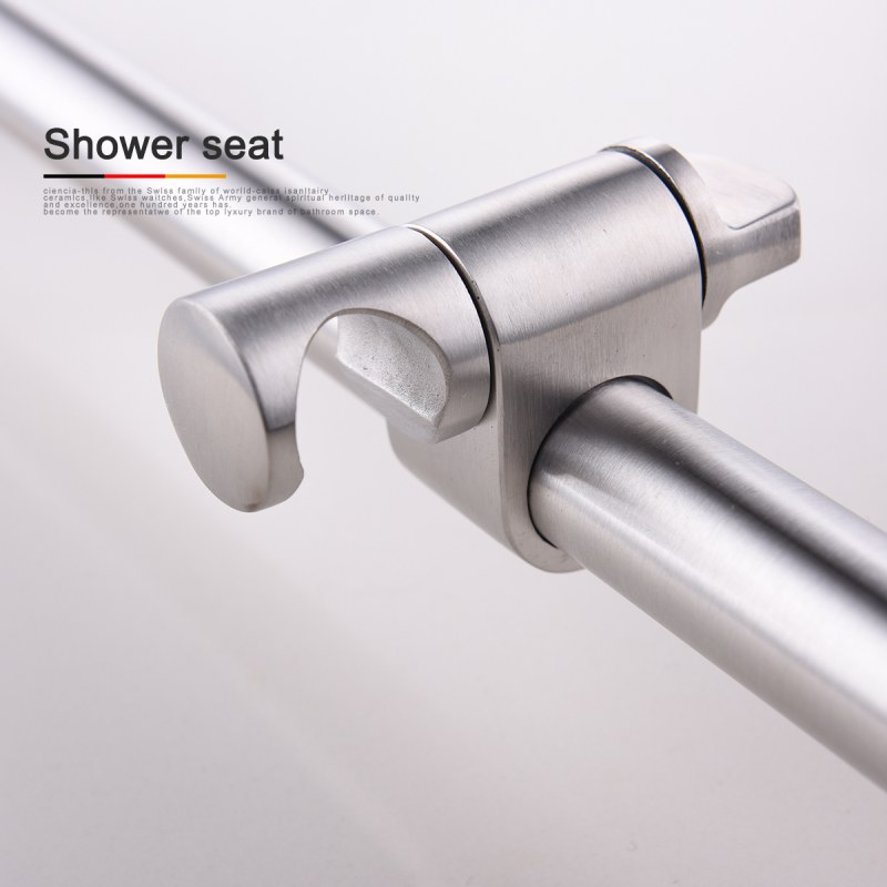 Tecmolog Stainless Steel Shower Sliding Bar/Shower Set with Adjustable Handheld Shower Holder, Wall Mount 66cm