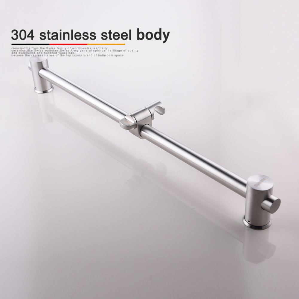 Tecmolog Stainless Steel Shower Sliding Bar/Shower Set with Adjustable Handheld Shower Holder, Wall Mount 66cm