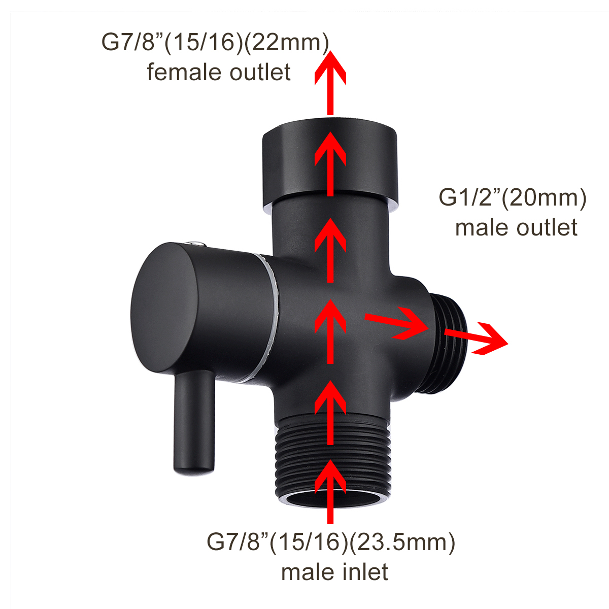 Tecmolog Hand Held Bidet Toilet Sprayer Kit, Stainless Steel Shattaf  for Personal Hygiene, Black Bidet Sprayer with G7/8 Diverter WS024CFM