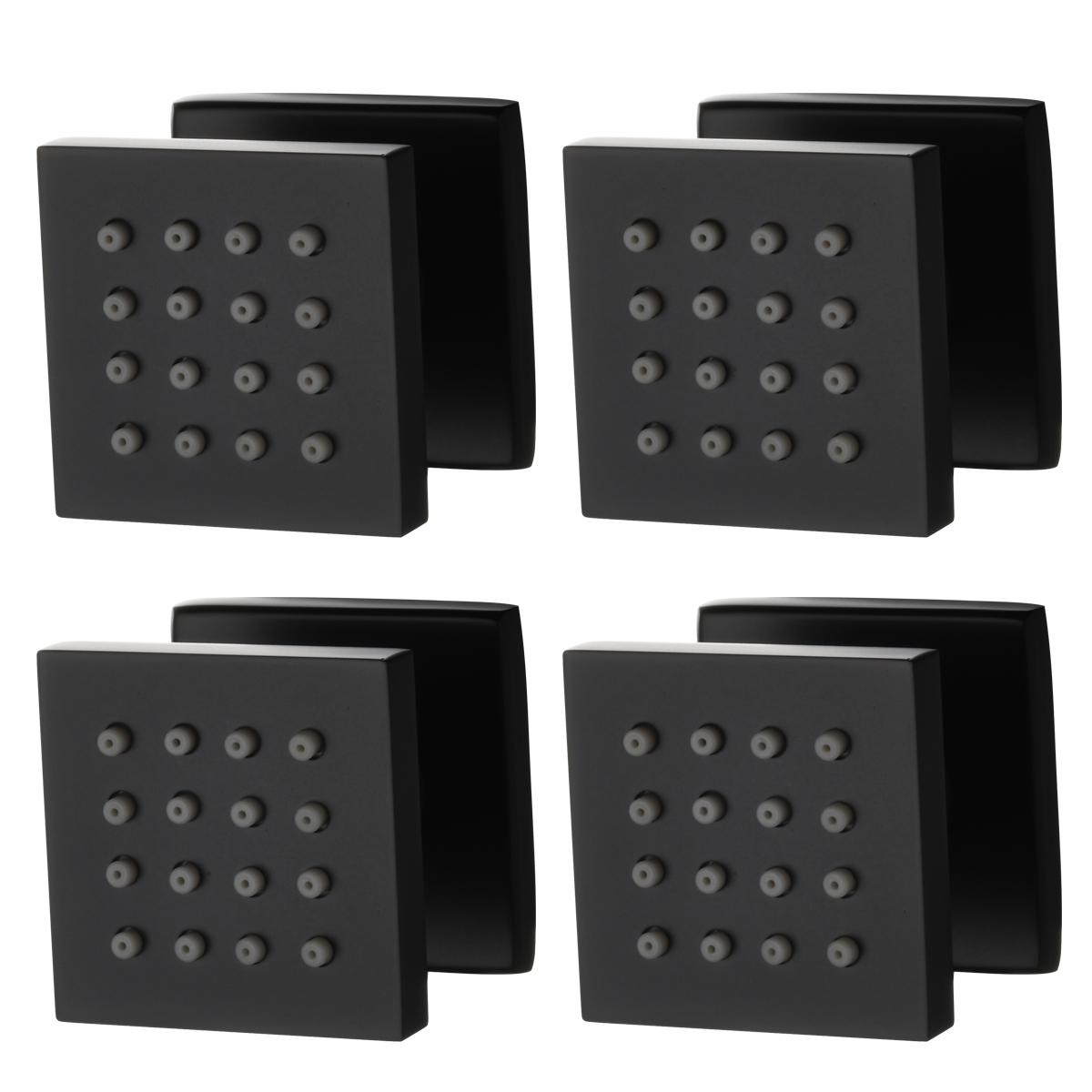 Tecmolog Solid Brass Shower jets Square Shower Body Sprays Massage With Brushed Nickel/Chrome/Black Finish Spa Jets Sets Water Saving Wall Mounted Adjustable Shower Head Bathroom Accessories For Shower Set