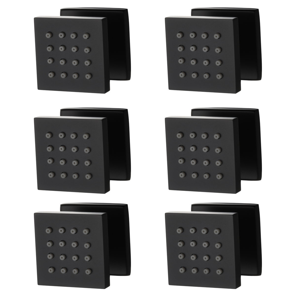 Tecmolog Solid Brass Shower jets Square Shower Body Sprays Massage With Brushed Nickel/Chrome/Black Finish Spa Jets Sets Water Saving Wall Mounted Adjustable Shower Head Bathroom Accessories For Shower Set