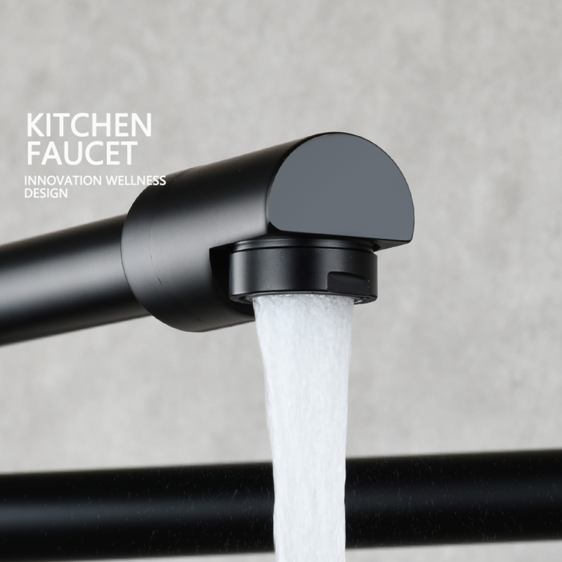 Tecmolog Kitchen Faucet Chrome Wall Mount Pot Filler Faucet Brass 360 Rotatable Folding Lengthened Folding single Handle Unique Cold Water Tap