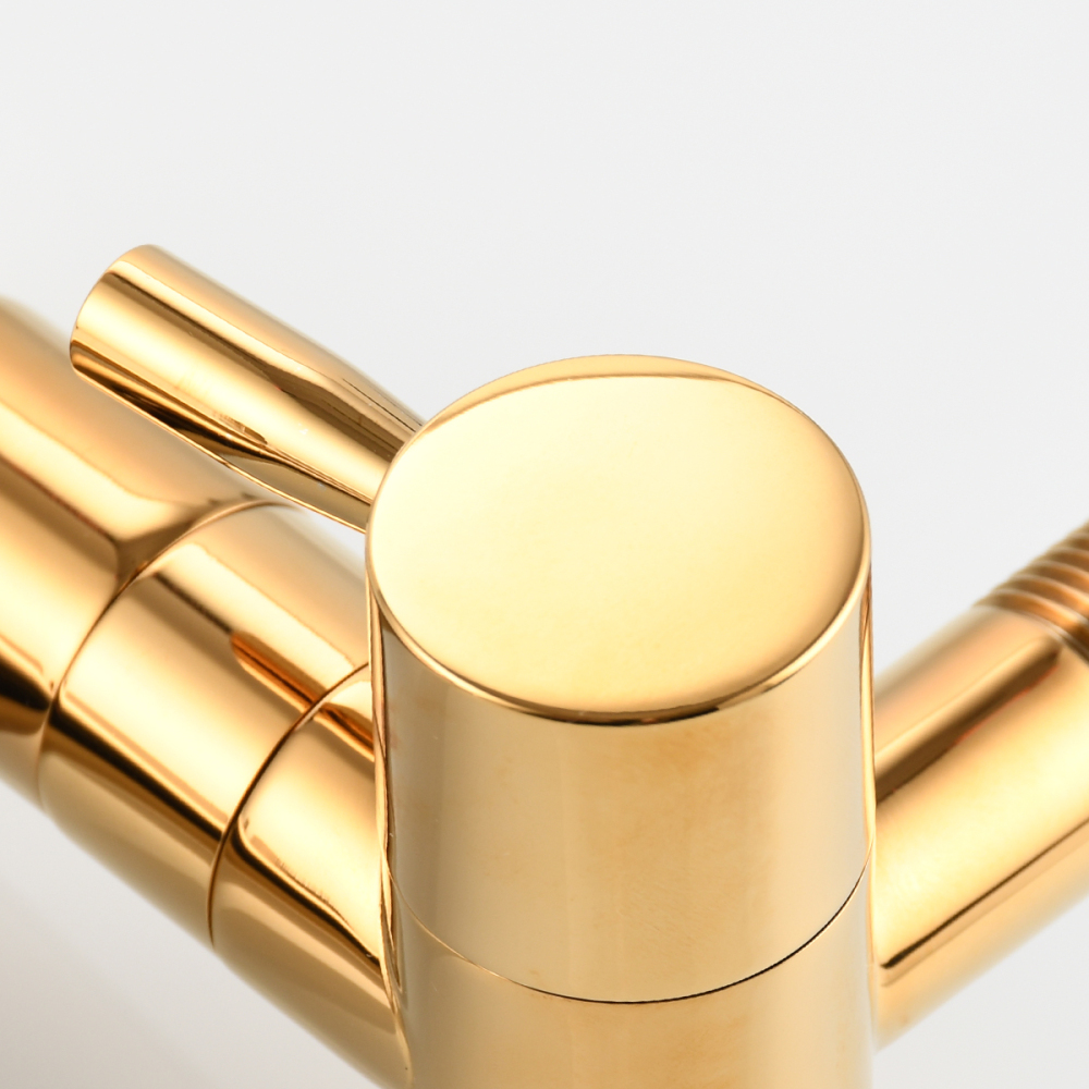 Tecmolog Kitchen Faucet Chrome Wall Mount Pot Filler Faucet Brass 360 Rotatable Folding Lengthened Folding single Handle Unique Cold Water Tap