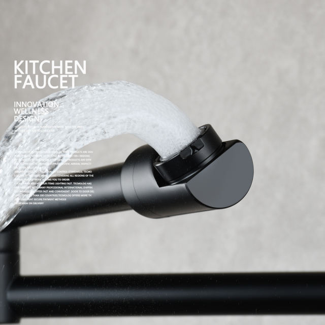 Tecmolog Kitchen Faucet Chrome Wall Mount Pot Filler Faucet Brass 360 Rotatable Folding Lengthened Folding single Handle Unique Cold Water Tap
