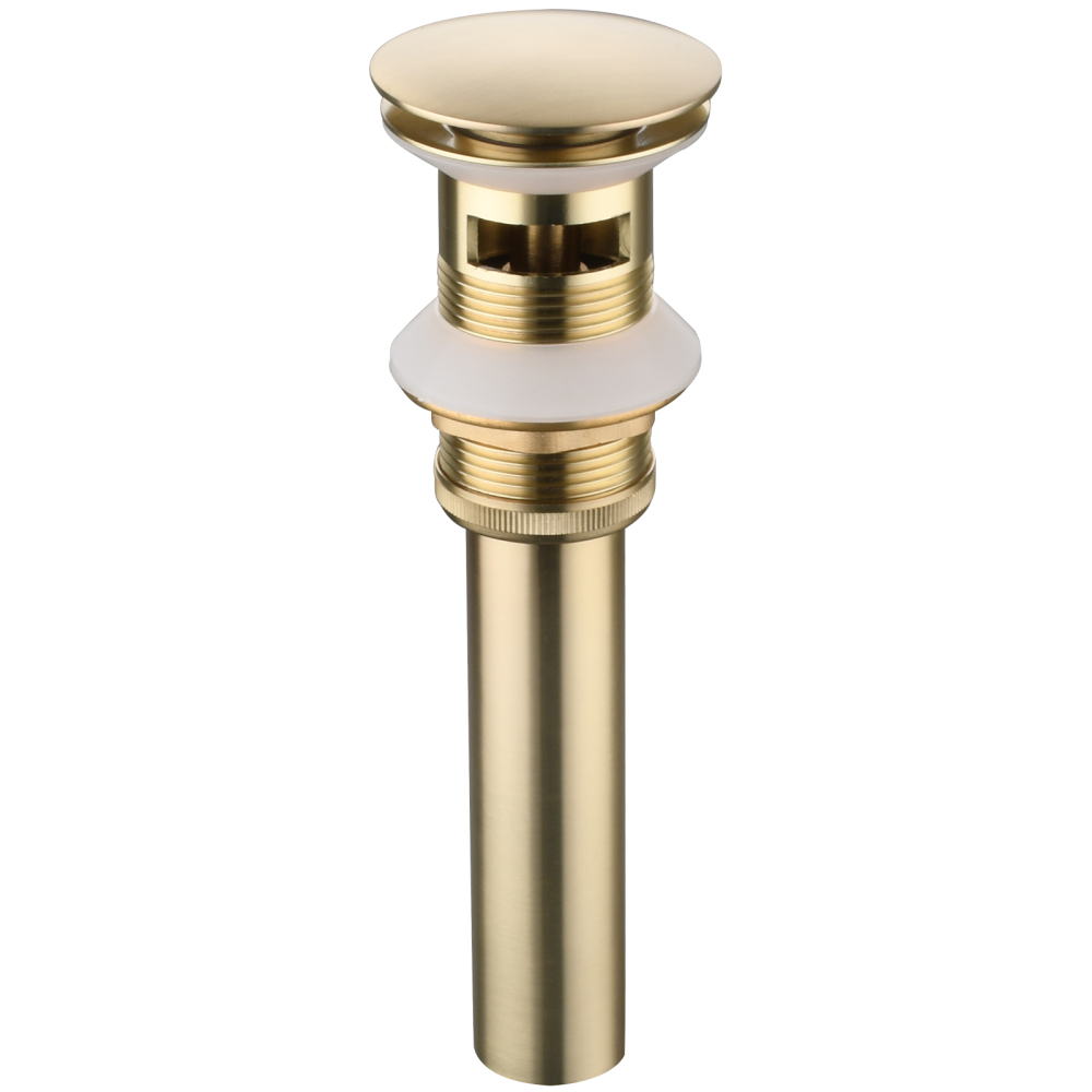 Tecmolog Brass Sink Drains Pop Up Basin Waste for Bathroom Chrome Drain Vessel Basin Sink Strainers with Overflow