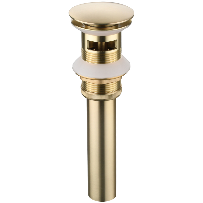 Tecmolog Brass Sink Drains Pop Up Basin Waste for Bathroom Chrome Drain Vessel Basin Sink Strainers with Overflow