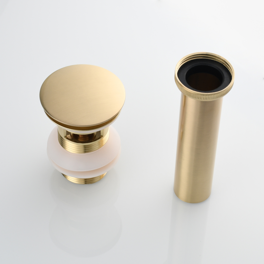 Tecmolog Brass Sink Drains Pop Up Basin Waste for Bathroom Chrome Drain Vessel Basin Sink Strainers with Overflow