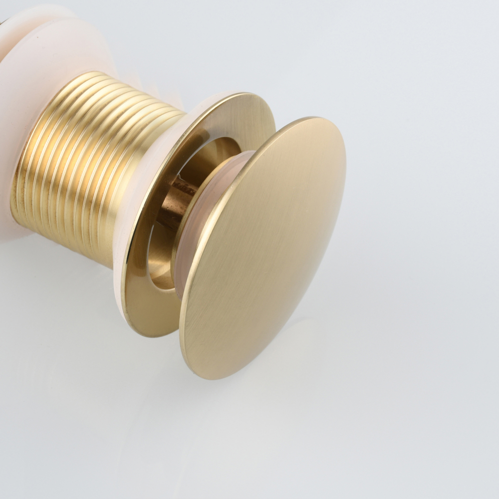 Tecmolog Bathroom Sink Drain Stopper Pop Up, Sink Pop Up Drain Brass, Bath Sink Drain without Overflow, Chrome