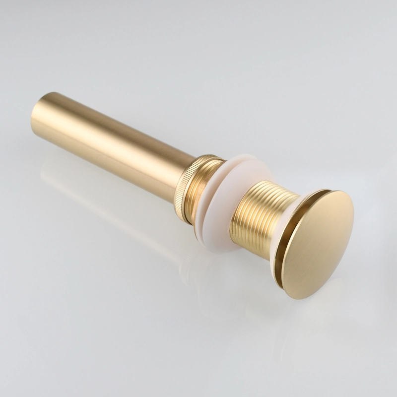 Tecmolog Bathroom Sink Drain Stopper Pop Up, Sink Pop Up Drain Brass, Bath Sink Drain without Overflow, Chrome