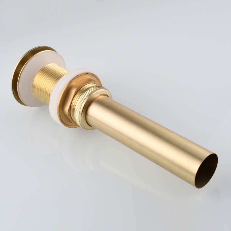 Tecmolog Bathroom Sink Drain Stopper Pop Up, Sink Pop Up Drain Brass, Bath Sink Drain without Overflow, Chrome