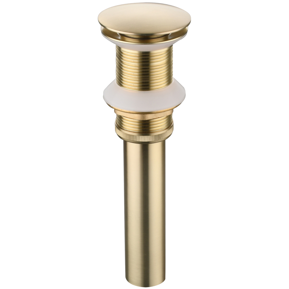 Tecmolog Bathroom Sink Drain Stopper Pop Up, Sink Pop Up Drain Brass, Bath Sink Drain without Overflow, Chrome