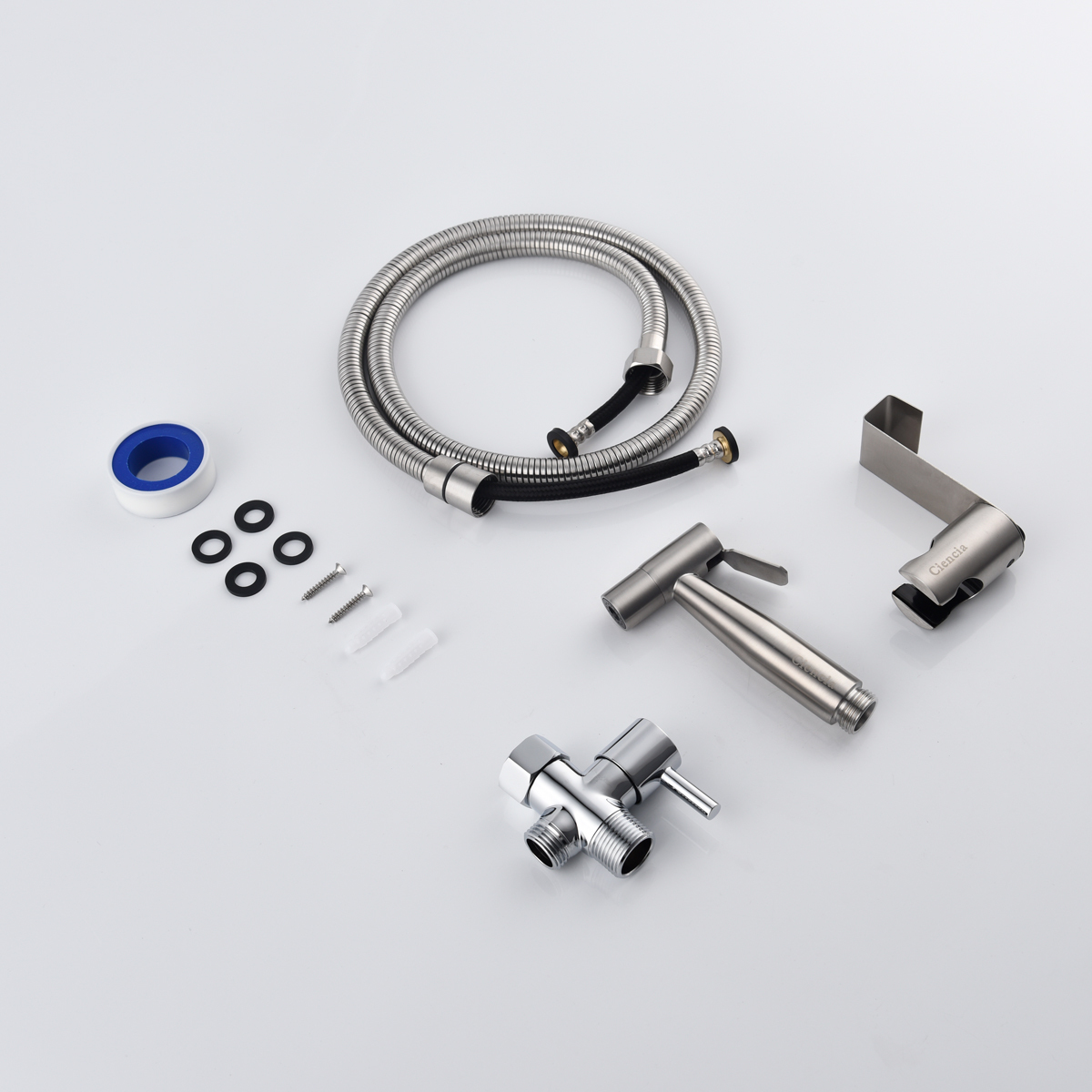 Tecmolog American Standard Handheld Bidet Sprayer Kit, Toilet Shattaf Sprayer with 7/8''(15/16'') Diverter Valve