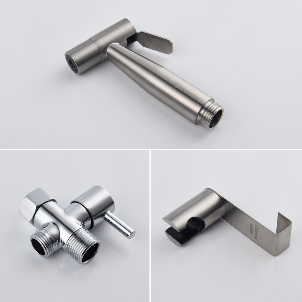 Tecmolog American Standard Handheld Bidet Sprayer Kit, Toilet Shattaf Sprayer with 7/8''(15/16'') Diverter Valve