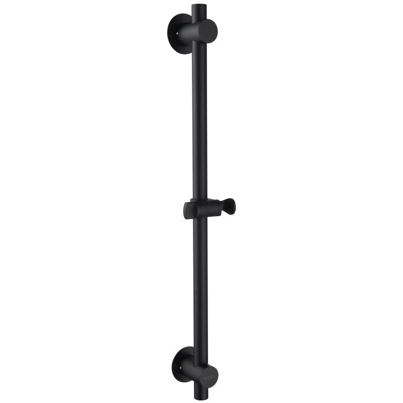 Tecmolog Stainless Steel Brushed Nickle/Black Adjustable Shower Sliding Bar with No Drilling Large Base Area & Hand Held Shower Head