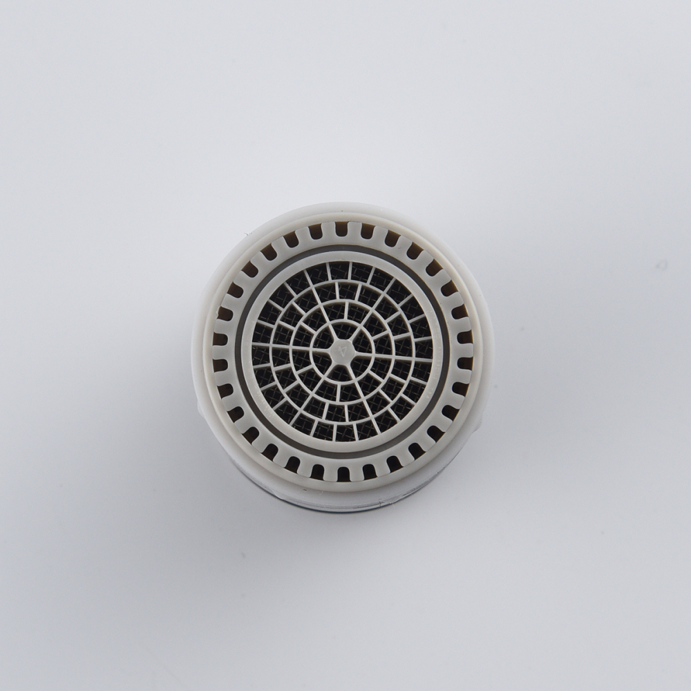 Tecmolog Brass Rotatable Sink Aerator with Silicone Head,  M22 Female/M24 Male Thread, Chrome/Black/Brushed Nickel