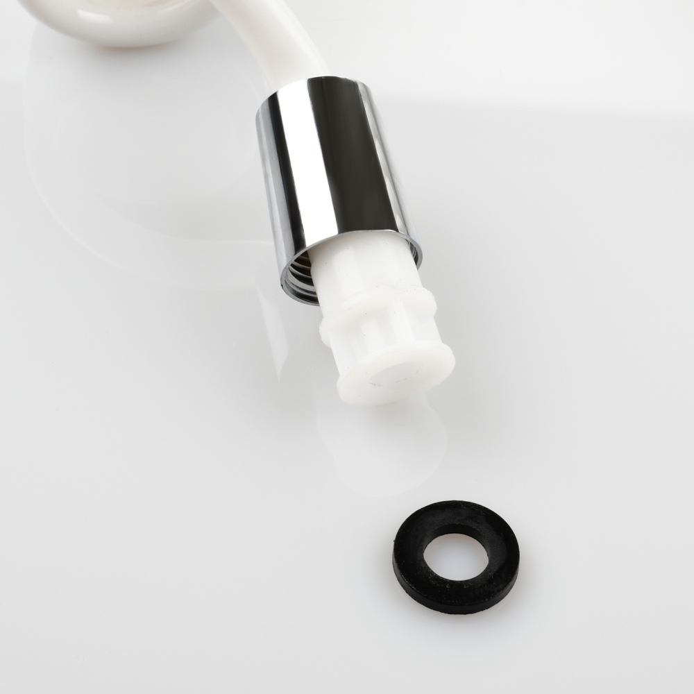 Tecmolog Shower Hose Spring Flexible White/Black/Gray 1.5m/2m/3m/4m/5m Shower Head Hose with Brass Nut for Water Plumbing Toilet Bidet Sprayer Telephone Line Plumbing