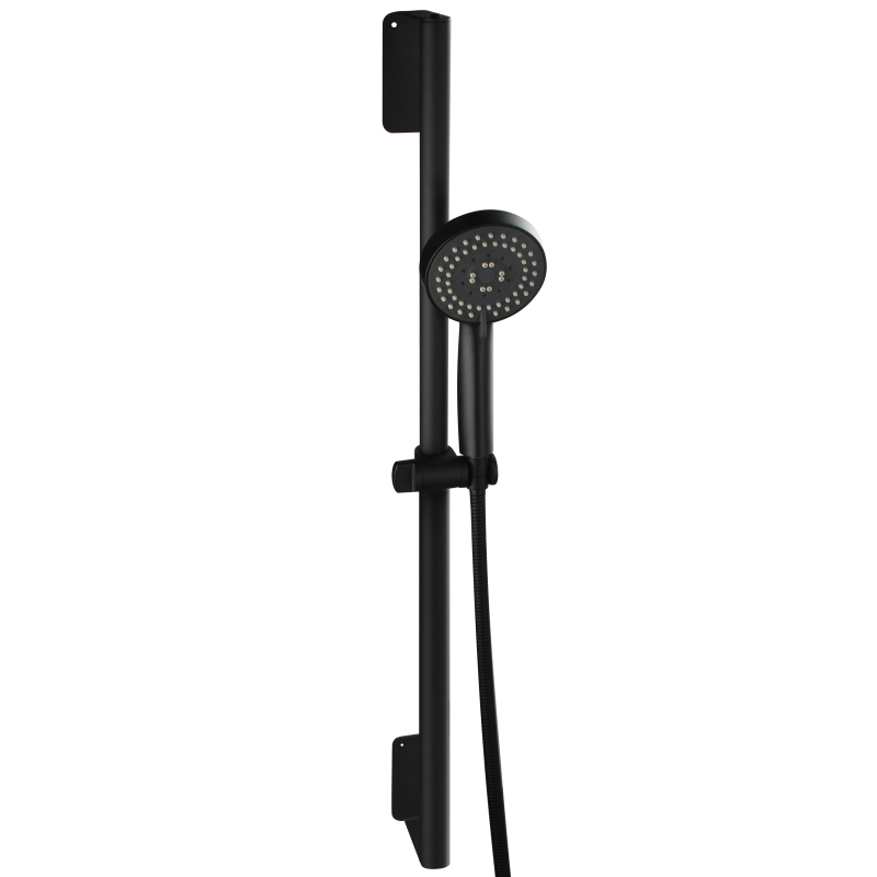 Tecmolog 31.5" (80cm) Lengthened Handheld Shower Sliding Bar Adjustable Shower Head Holder with 5 Outlet-way Shower Head and 2m Shower Hose, Stainless Steel, Chrome/Nickel/Black/Gold