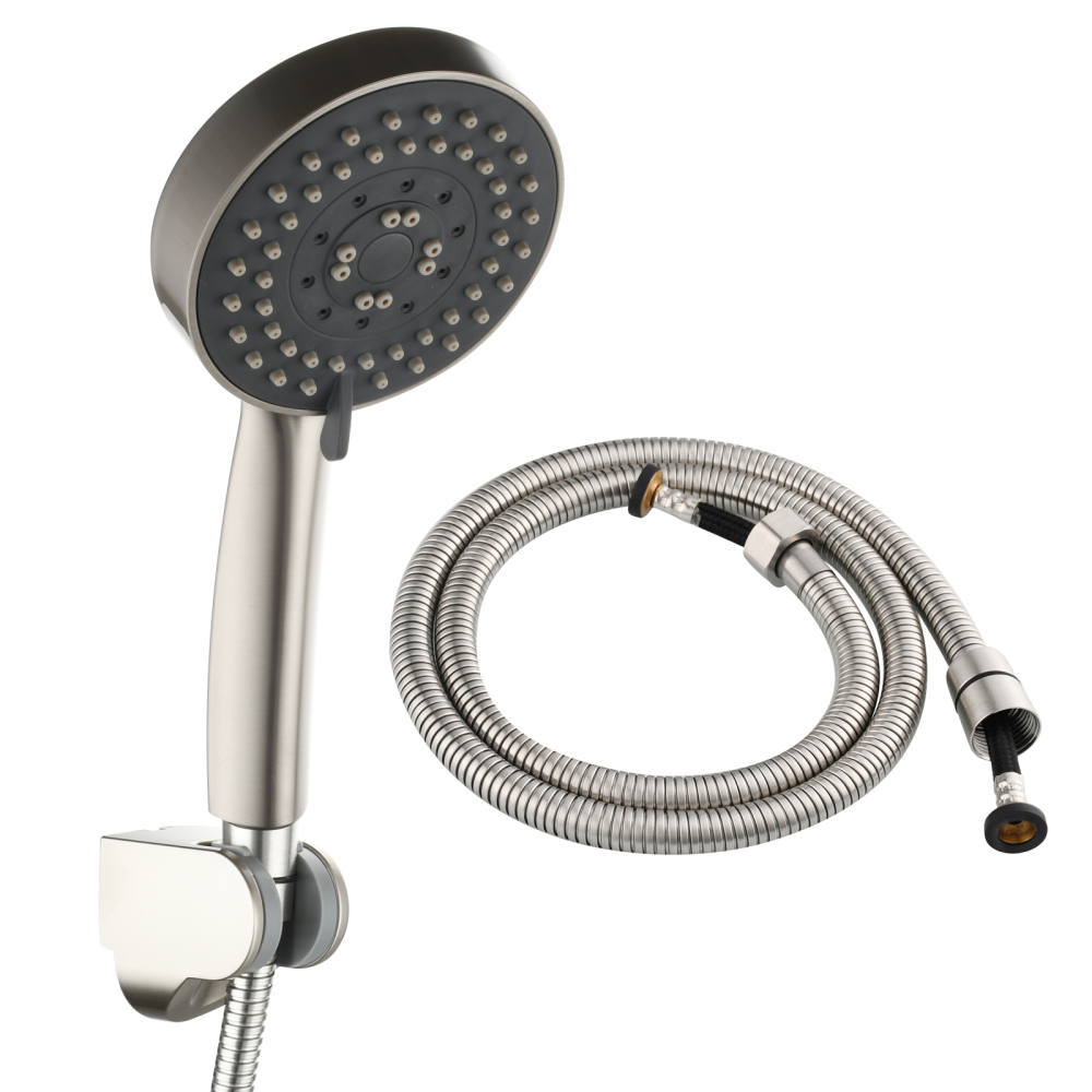 Tecmolog ABS Plastic PVD Gold Water Saving Shower Head, Pressure Boost Handheld Shower Sprayer for Bathroom, Shower Set