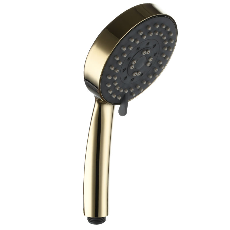 Tecmolog ABS Plastic PVD Gold Water Saving Shower Head, Pressure Boost Handheld Shower Sprayer for Bathroom, Shower Set