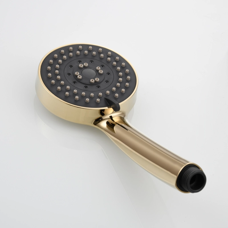 Tecmolog ABS Plastic PVD Gold Water Saving Shower Head, Pressure Boost Handheld Shower Sprayer for Bathroom, Shower Set