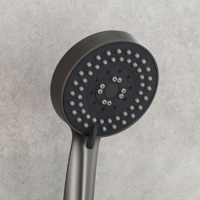 Tecmolog ABS Plastic PVD Gold Water Saving Shower Head, Pressure Boost Handheld Shower Sprayer for Bathroom, Shower Set