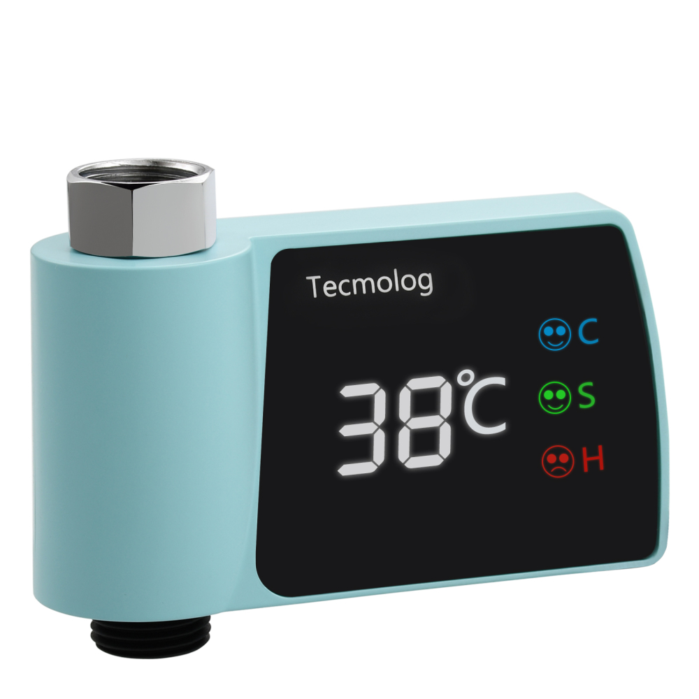 Tecmolog Plastic Led Waterproof Thermometer Pink Water High Accuracy Digital Thermometer for Bathtub Faucet Pink/Blue/Black/Silver