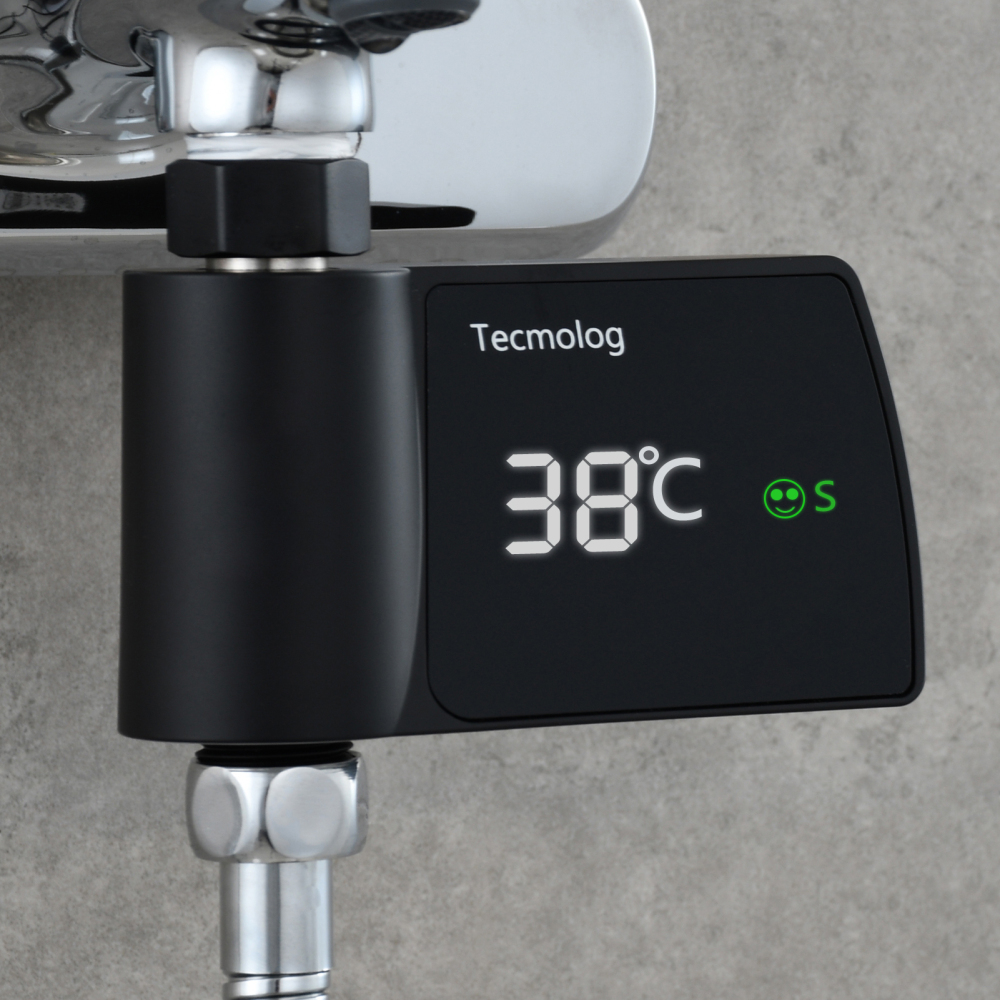 Tecmolog Plastic Led Waterproof Thermometer Pink Water High Accuracy Digital Thermometer for Bathtub Faucet Pink/Blue/Black/Silver