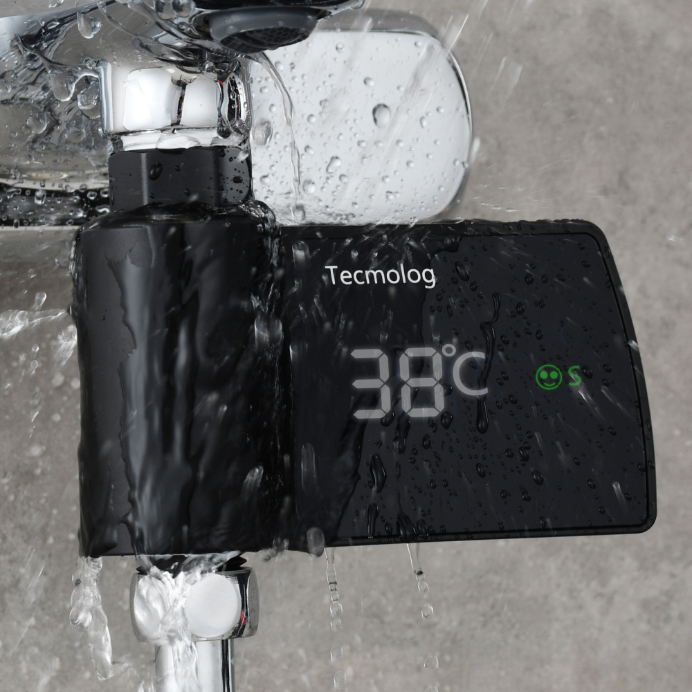 Tecmolog Plastic Led Waterproof Thermometer Pink Water High Accuracy Digital Thermometer for Bathtub Faucet Pink/Blue/Black/Silver