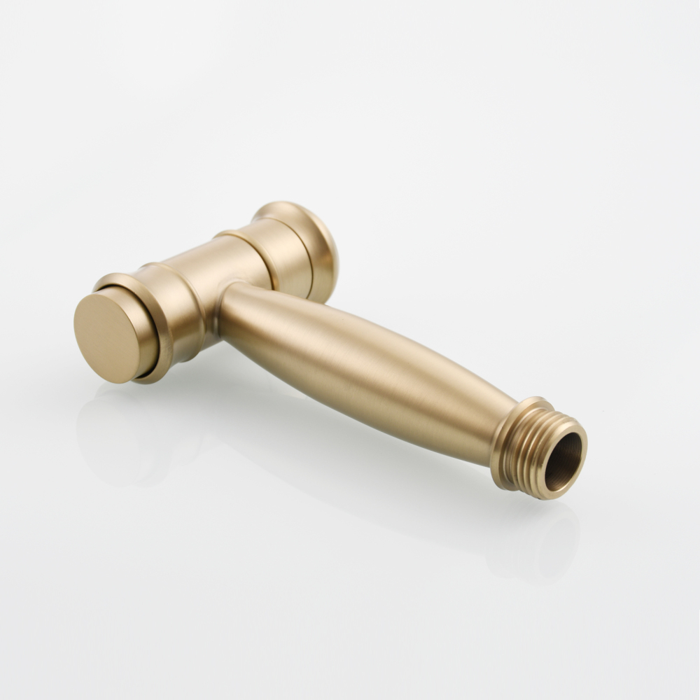 Tecmolog Handheld Bidet Sprayer Set Stainless Steel Bathroom Cloth Diaper Sprayer Shattaf for Toilet Warm Water, Black/Brushed Nickel