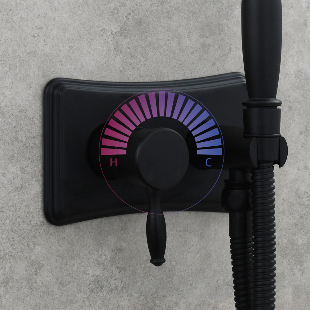 Tecmolog Handheld Bidet Sprayer Set Stainless Steel Bathroom Cloth Diaper Sprayer Shattaf for Toilet Warm Water, Black/Brushed Nickel