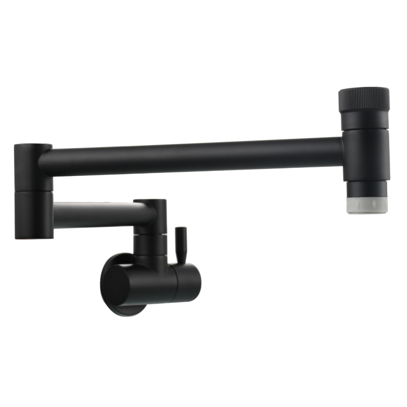 Tecmolog Wall Mount Kitchen Faucet, Brass 360 Rotatable Folding Lengthened  Sink Taps with Double Switch and Single Handle CT165NA/CT165/CT165R/CT165B