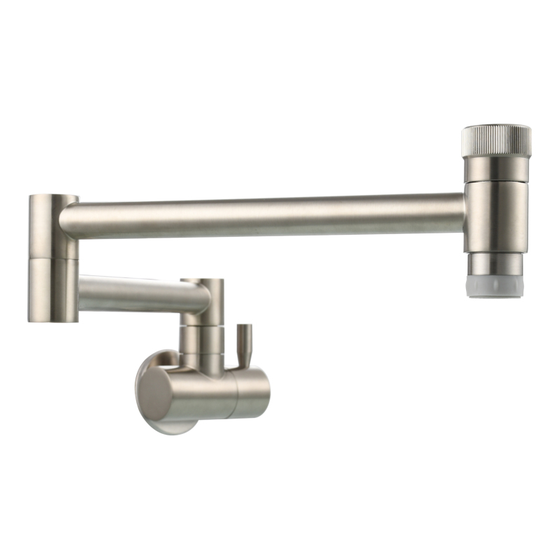 Tecmolog Wall Mount Kitchen Faucet, Brass 360 Rotatable Folding Lengthened  Sink Taps with Double Switch and Single Handle CT165NA/CT165/CT165R/CT165B