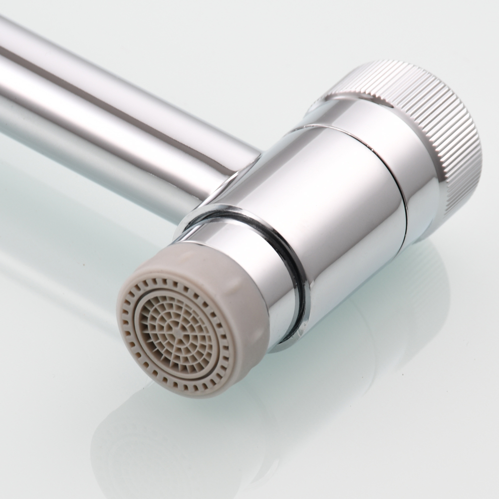 Tecmolog Wall Mount Kitchen Faucet, Brass 360 Rotatable Folding Lengthened  Sink Taps with Double Switch and Single Handle CT165NA/CT165/CT165R/CT165B