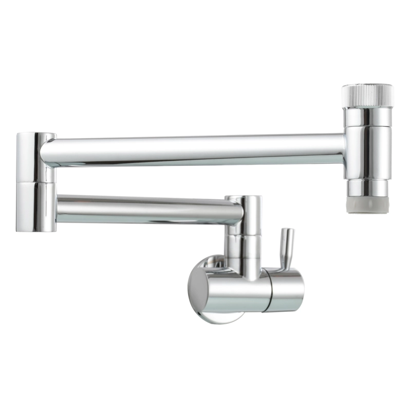 Tecmolog Wall Mount Kitchen Faucet, Brass 360 Rotatable Folding Lengthened  Sink Taps with Double Switch and Single Handle CT165NA/CT165/CT165R/CT165B