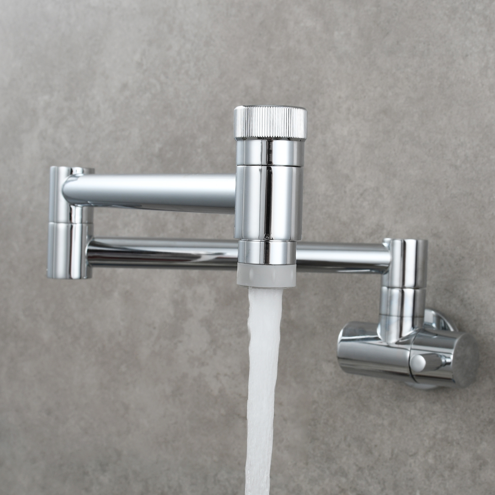 Tecmolog Wall Mount Kitchen Faucet, Brass 360 Rotatable Folding Lengthened  Sink Taps with Double Switch and Single Handle CT165NA/CT165/CT165R/CT165B