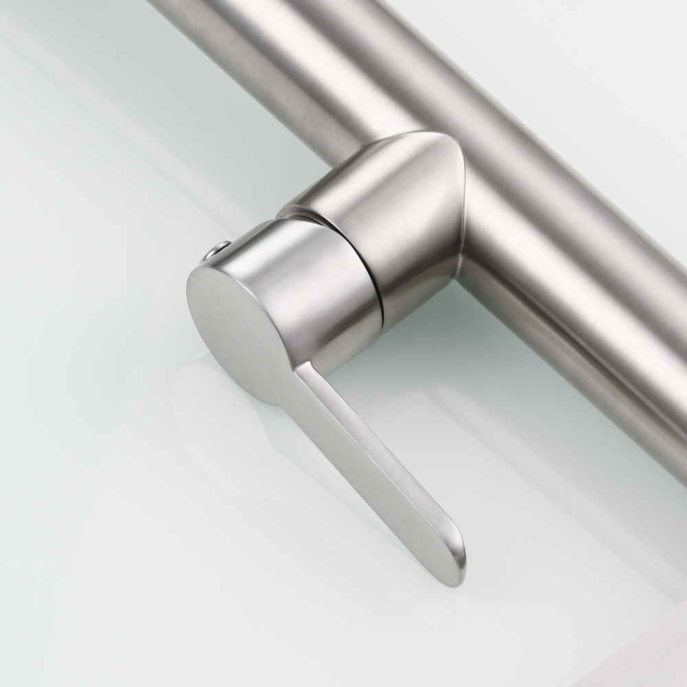 Tecmolog Folding Kitchen Faucet Deck Mounted Pot Filler Extension Restaurant Faucets Copper Black/Nickel/Chrome/ Shank Joint Swing Arm tap For Hot and Cold