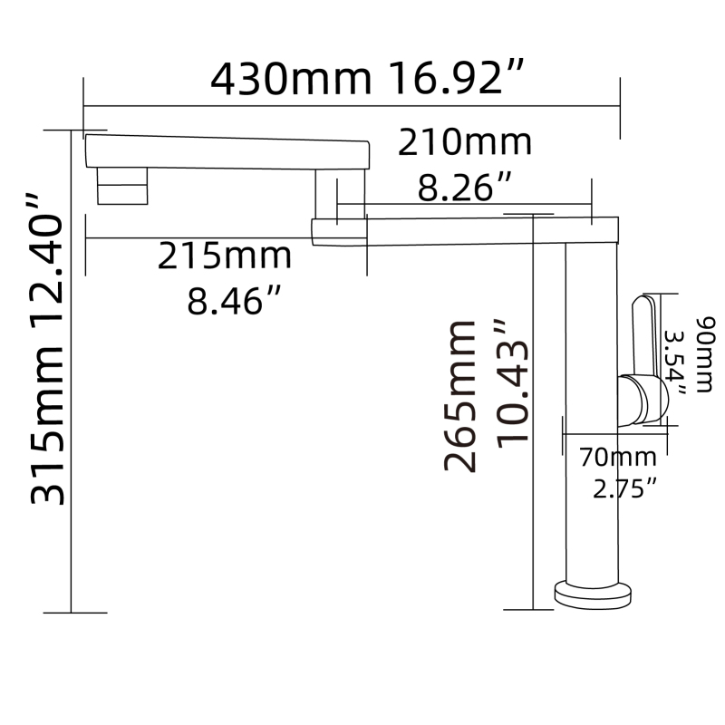 Tecmolog Folding Kitchen Faucet Deck Mounted Pot Filler Extension Restaurant Faucets Copper Black/Nickel/Chrome/ Shank Joint Swing Arm tap For Hot and Cold