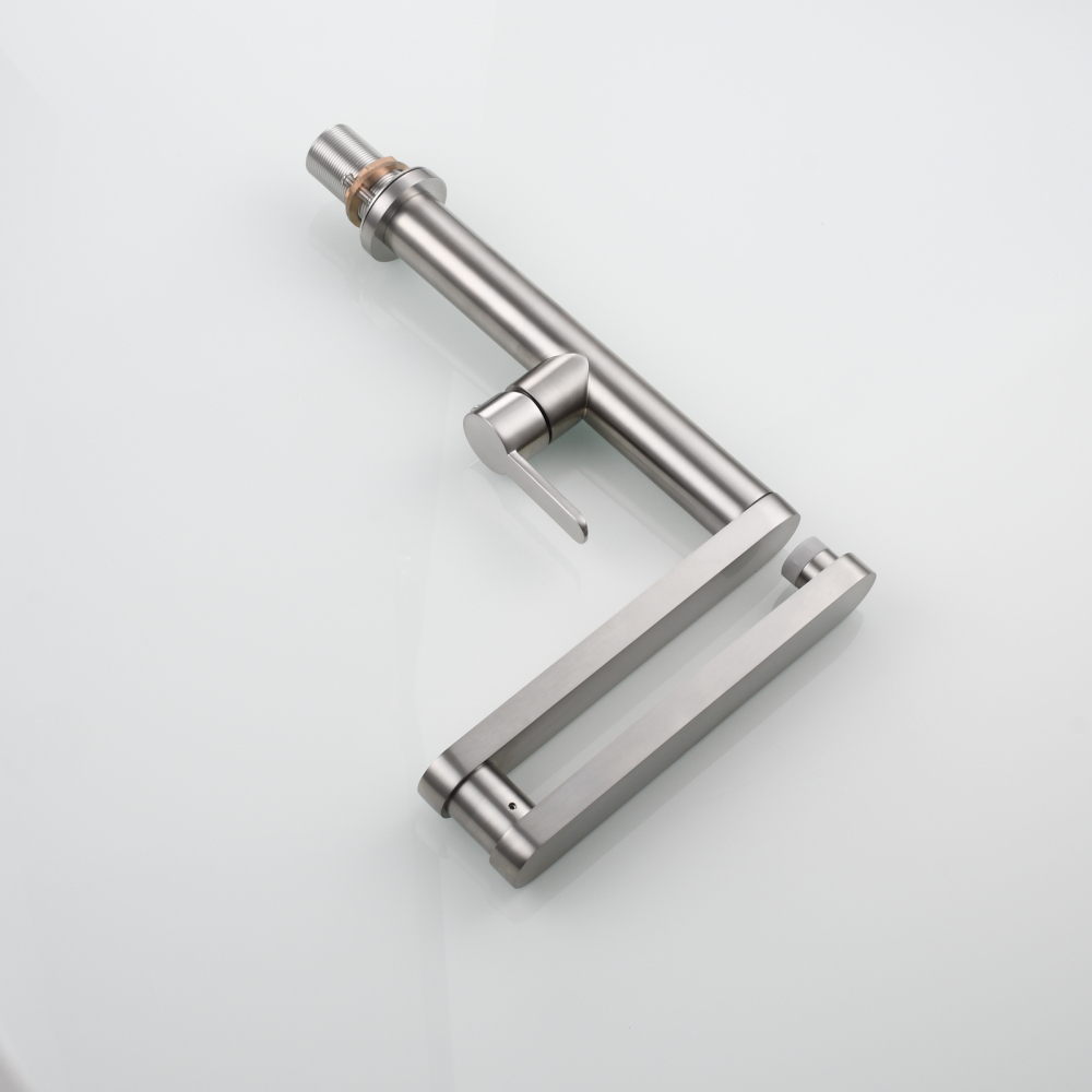 Tecmolog Folding Kitchen Faucet Deck Mounted Pot Filler Extension Restaurant Faucets Copper Black/Nickel/Chrome/ Shank Joint Swing Arm tap For Hot and Cold