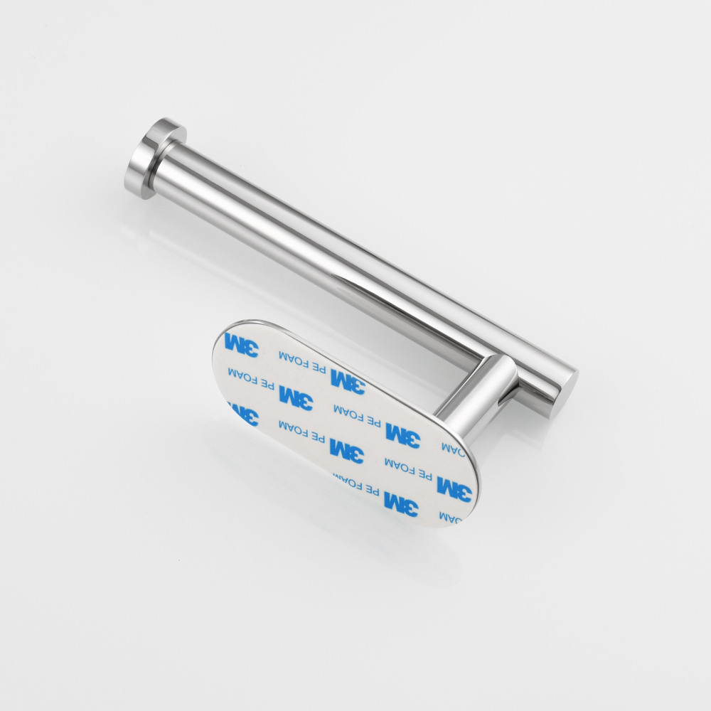 Tecmolog 304 Stainless Steel Bathroom Roll Paper Holder,  Wall Mount Adhesive Toilet Paper Holder, Brushed Nickel/Rectangle/Black/Golden