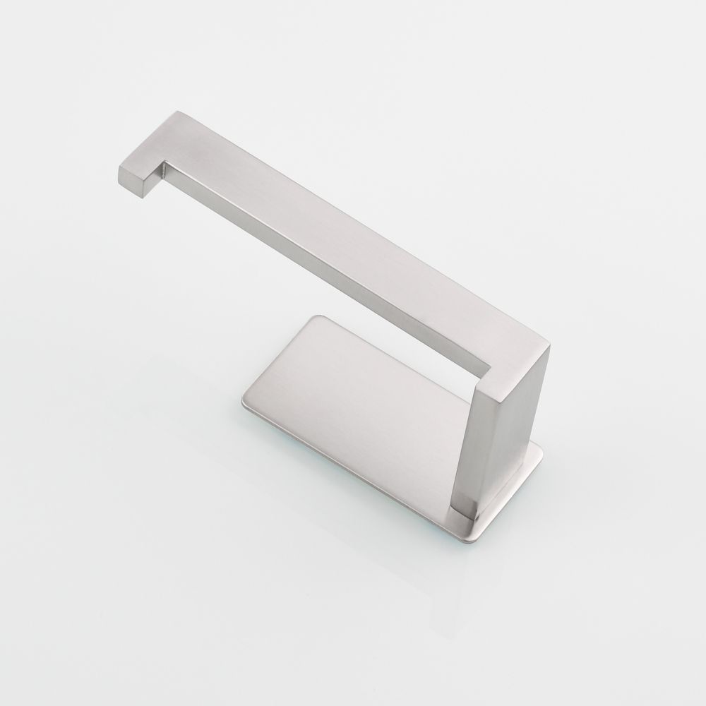 Tecmolog 304 Stainless Steel Bathroom Roll Paper Holder,  Wall Mount Adhesive Toilet Paper Holder, Brushed Nickel/Rectangle/Black/Golden