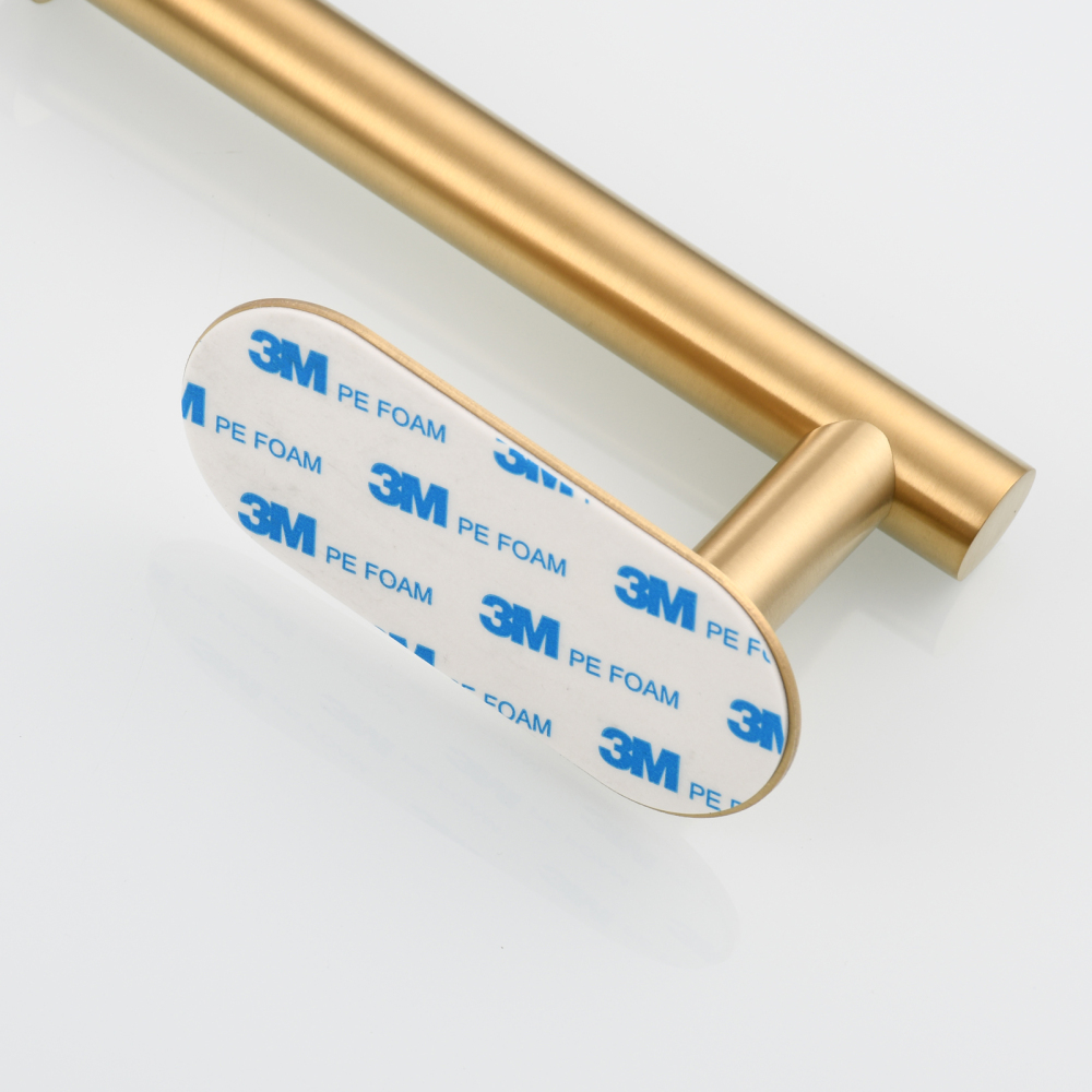 Tecmolog 304 Stainless Steel Bathroom Roll Paper Holder,  Wall Mount Adhesive Toilet Paper Holder, Brushed Nickel/Rectangle/Black/Golden