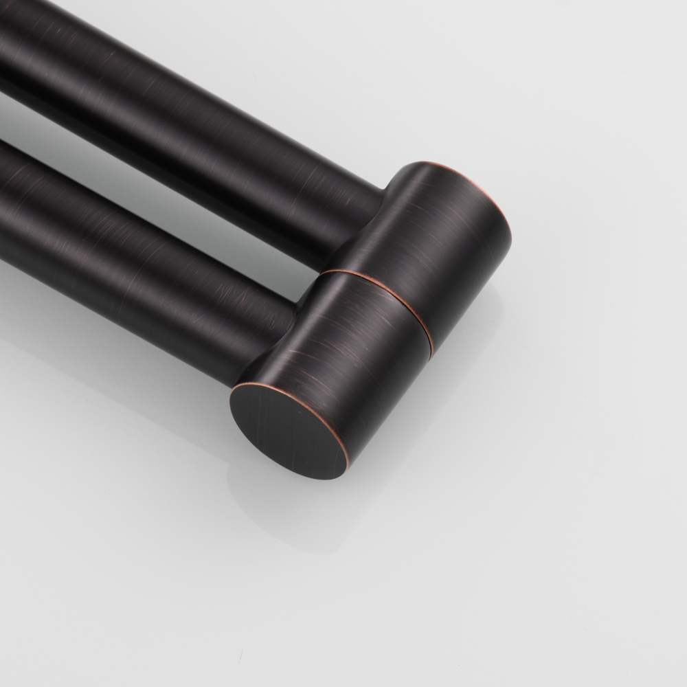 Tecmolog Brass Chrome Kitchen Faucet, Wall Mounted and Folding Kitchen Tap with Double Handle, Single Cold water Tap