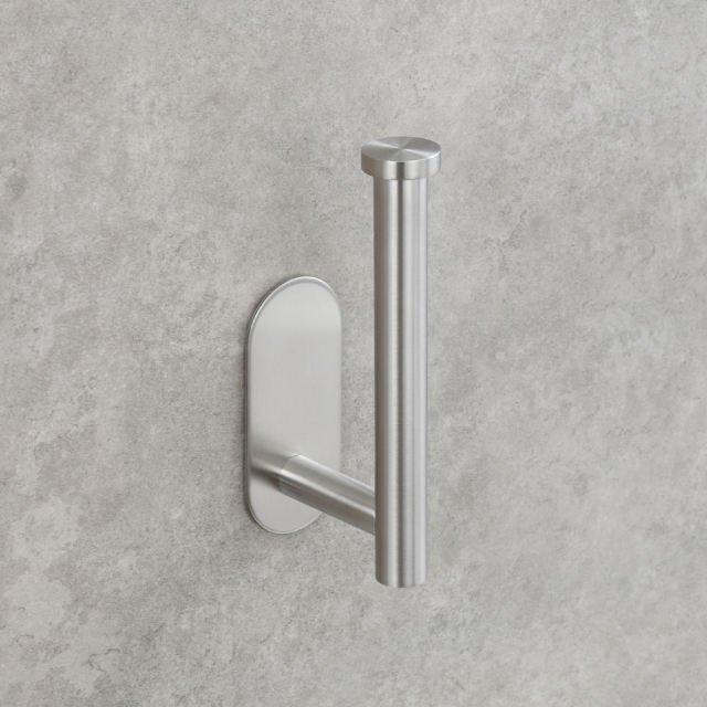 Tecmolog 304 Stainless Steel Bathroom Roll Paper Holder,  Wall Mount Adhesive Toilet Paper Holder, Brushed Nickel/Rectangle/Black/Golden