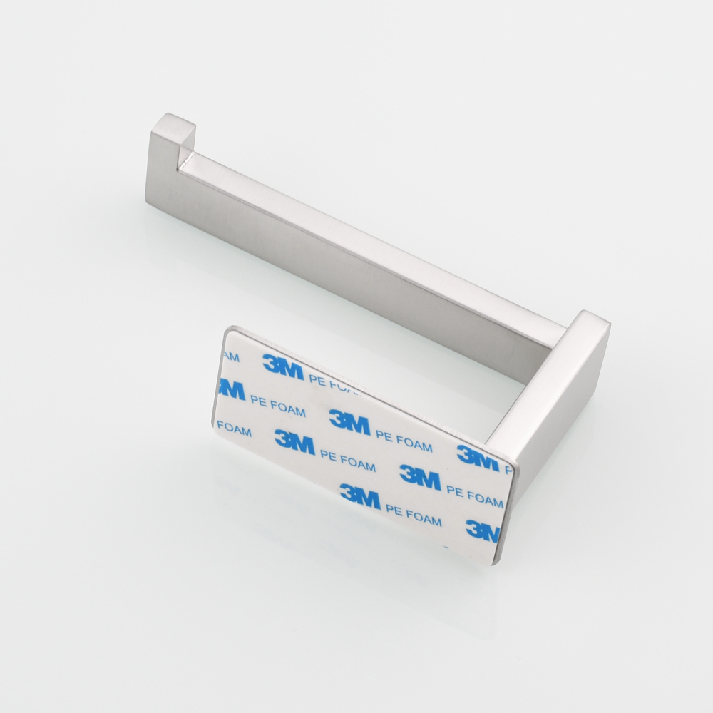 Tecmolog 304 Stainless Steel Bathroom Roll Paper Holder,  Wall Mount Adhesive Toilet Paper Holder, Brushed Nickel/Rectangle/Black/Golden