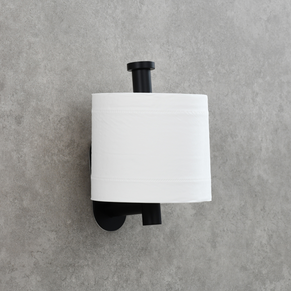 Tecmolog 304 Stainless Steel Bathroom Roll Paper Holder,  Wall Mount Adhesive Toilet Paper Holder, Brushed Nickel/Rectangle/Black/Golden