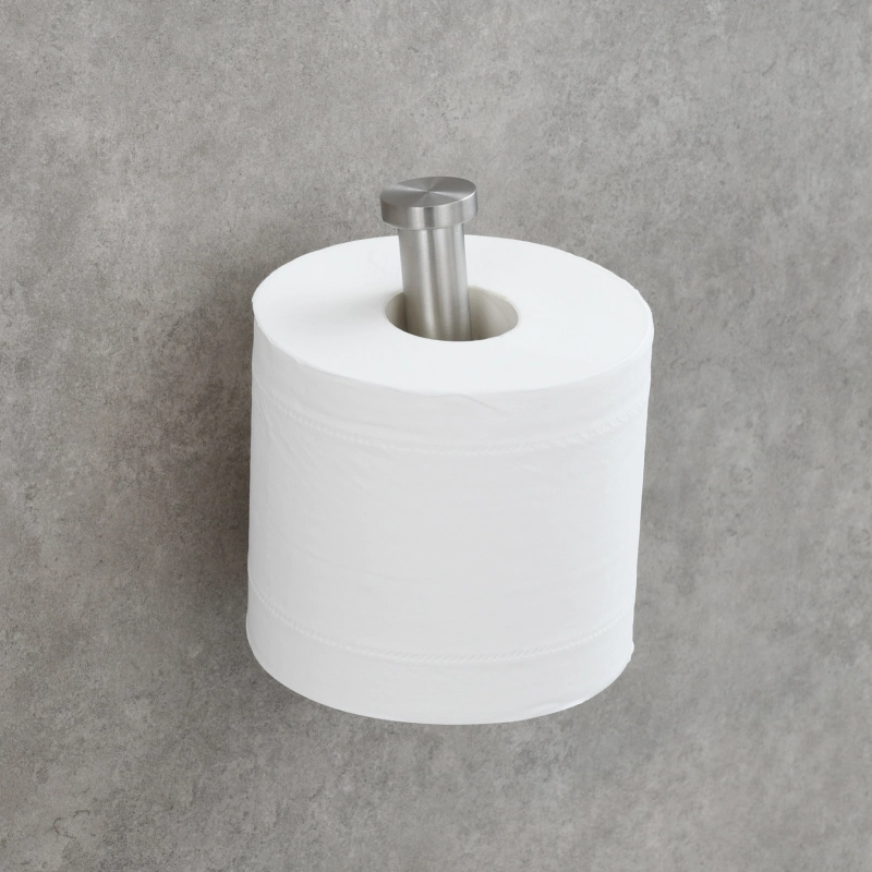 Tecmolog 304 Stainless Steel Bathroom Roll Paper Holder,  Wall Mount Adhesive Toilet Paper Holder, Brushed Nickel/Rectangle/Black/Golden
