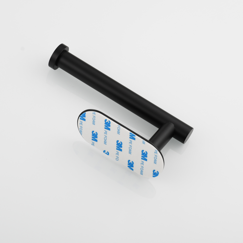 Tecmolog 304 Stainless Steel Bathroom Roll Paper Holder,  Wall Mount Adhesive Toilet Paper Holder, Brushed Nickel/Rectangle/Black/Golden